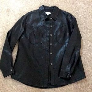 Ten Sixty Sherman Faux Leather Shirt Jacket